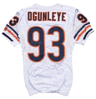 2008 Adewale Ogunleye Game Used & Signed Chicago Bears Road Jersey (NFL-PSA/DNA)